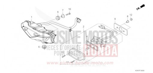 FEU ARRIERE/FEU D'IMMATRICULATION CBF125MEFT de 2026
